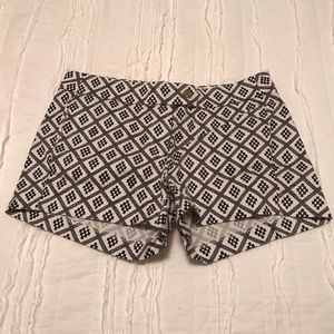 J. Crew Black Patterned Shorts